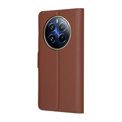Case for Realme 12 Pro / 12 Pro+, Techsuit, Leather Folio, Brown