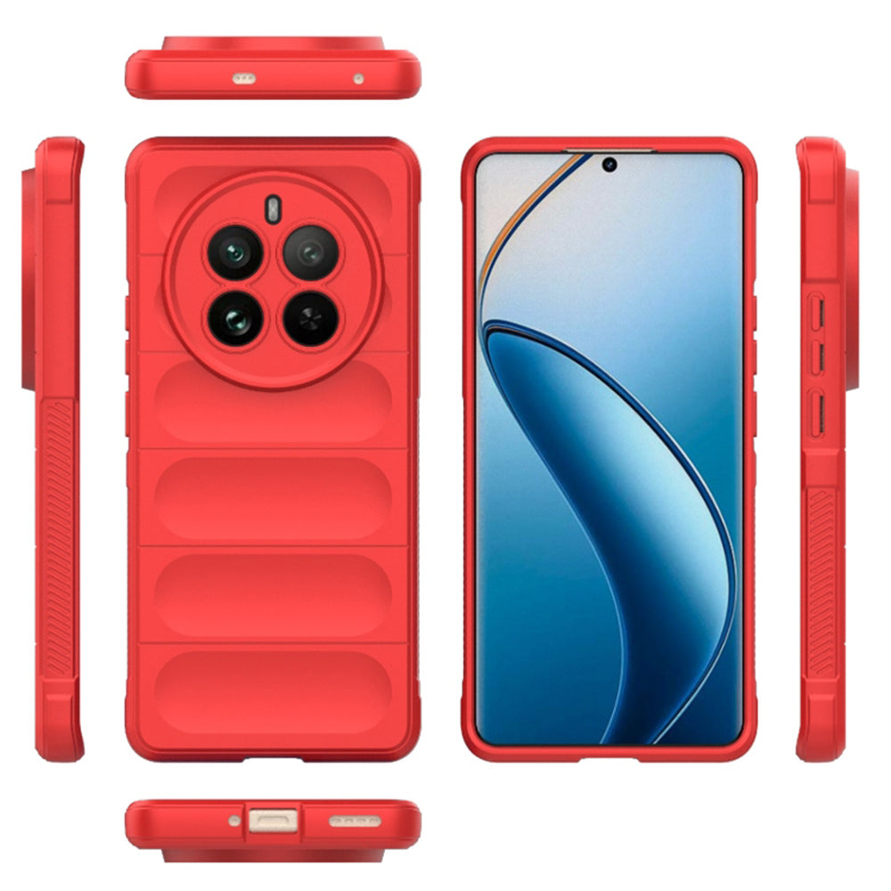 Cover til Realme 12 Pro / 12 Pro+, Techsuit, Magic Shield, Rød