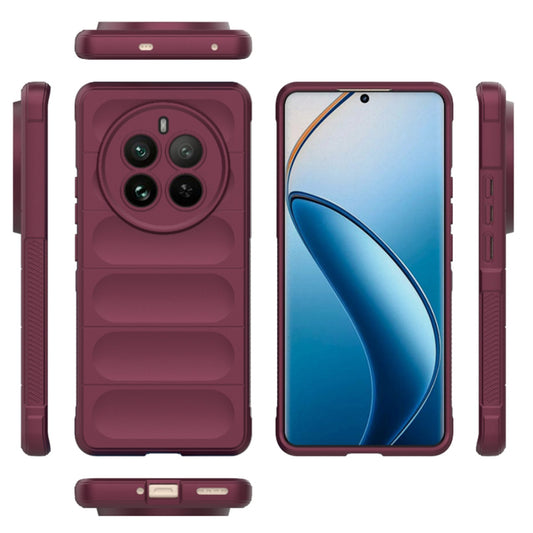 Cover til Realme 12 Pro / 12 Pro+, Techsuit, Magic Shield, Vinrød