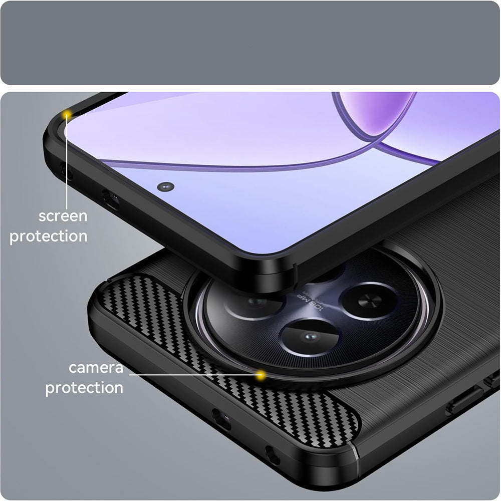 Cover til Realme 12, Techsuit, Carbon, Blå