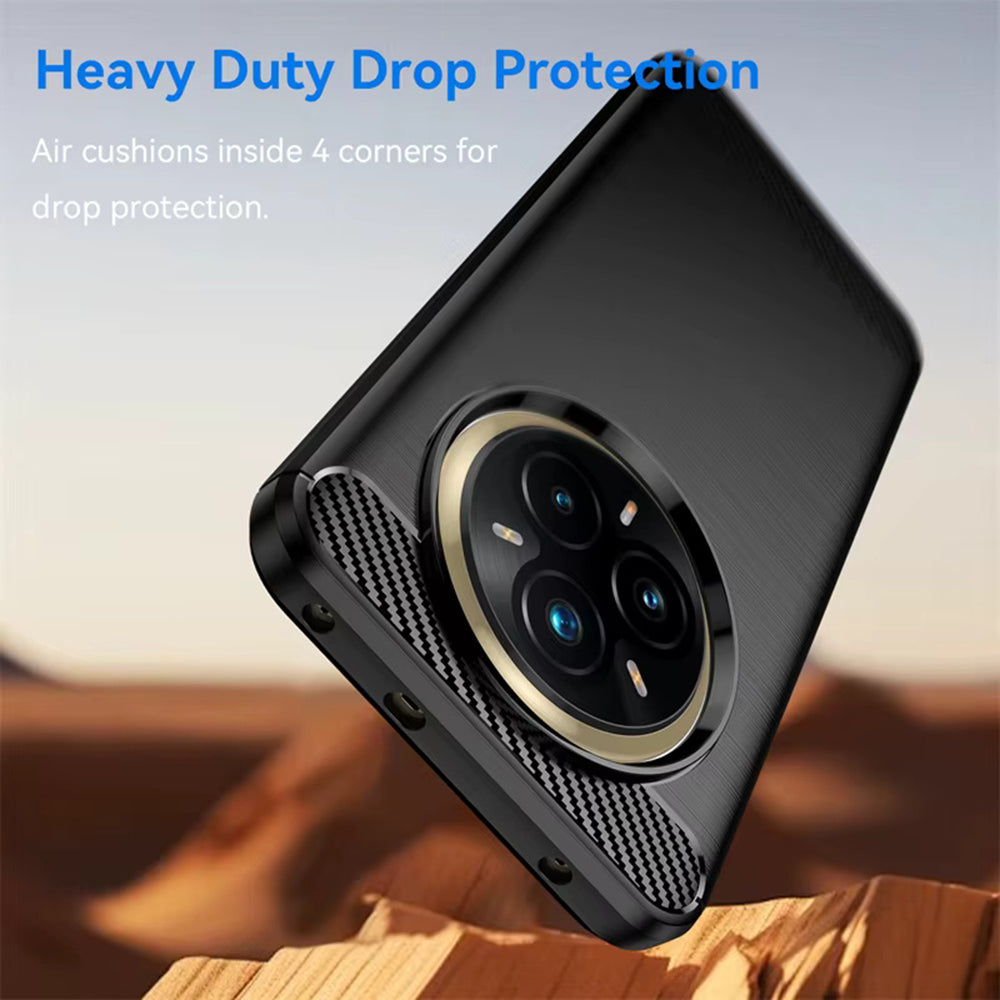 Cover til Realme 14 Pro+, Techsuit, Carbon, Sort