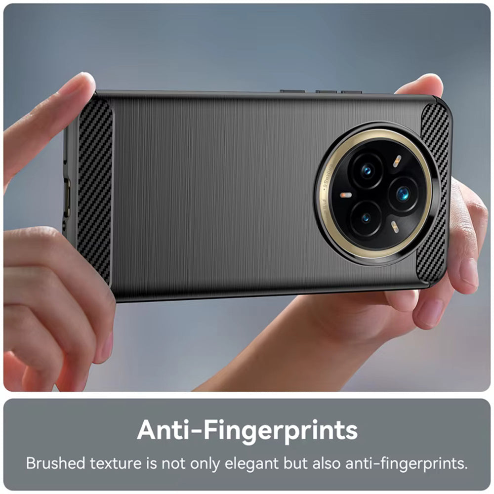 Cover til Realme 14 Pro+, Techsuit, Carbon, Sort