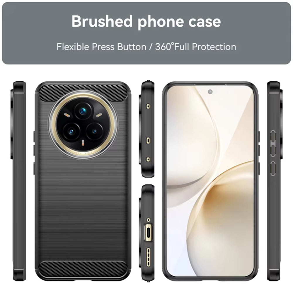 Cover til Realme 14 Pro+, Techsuit, Carbon, Sort