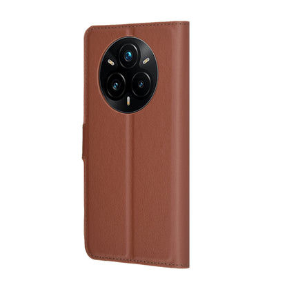 Cover til Realme 14 Pro+, Techsuit, Leather Folio, Brun