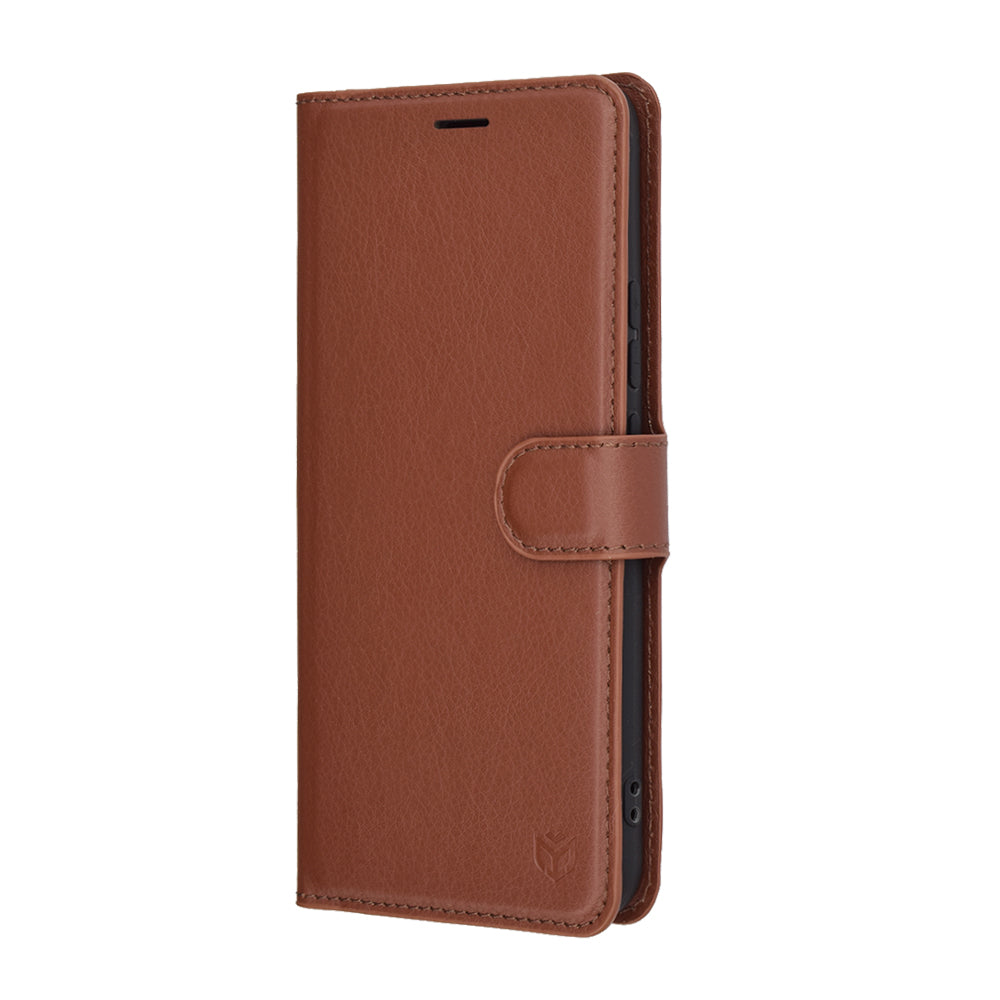 Cover til Realme 14 Pro+, Techsuit, Leather Folio, Brun