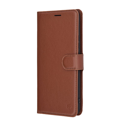Cover til Realme 14 Pro+, Techsuit, Leather Folio, Brun