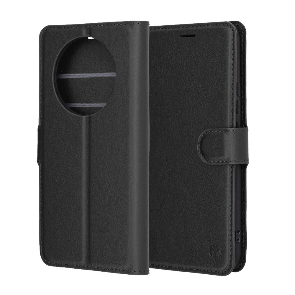 Cover til Realme 14 Pro+, Techsuit, Leather Folio, Sort