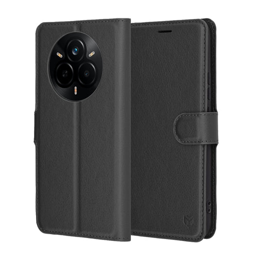 Cover til Realme 14 Pro, Techsuit, Leather Folio, Sort