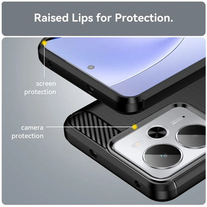 Cover til Realme 14T / 14, Techsuit, Carbon, Sort