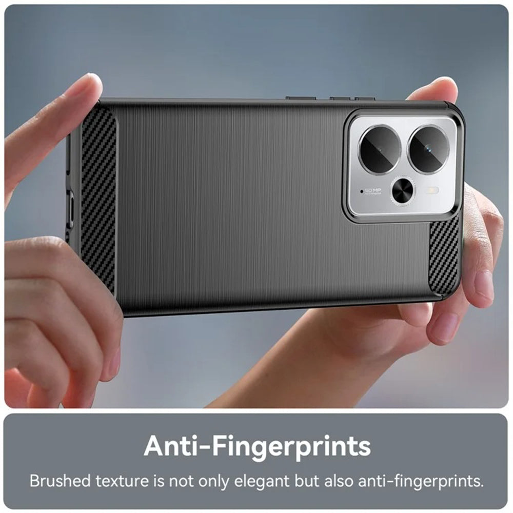 Cover til Realme 14T / 14, Techsuit, Carbon, Sort