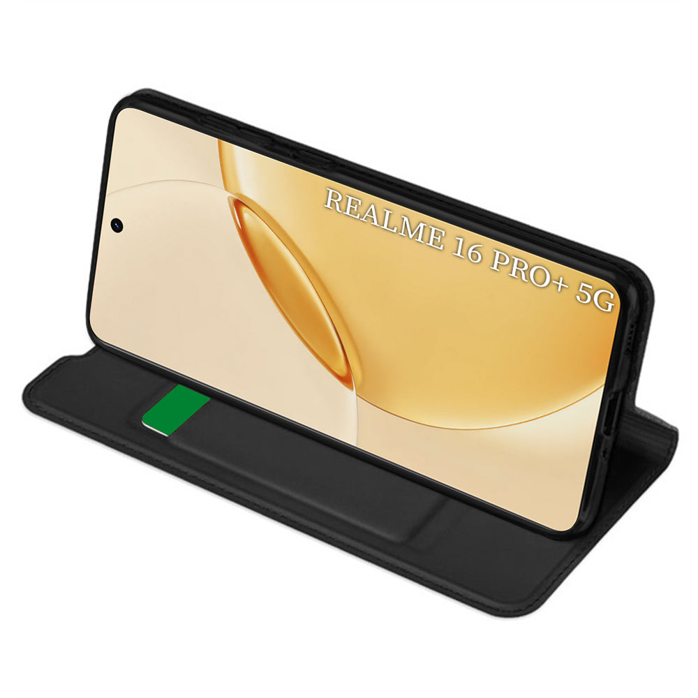 Etui til Realme 16 Pro+, Techsuit, Magskin Book, Sort