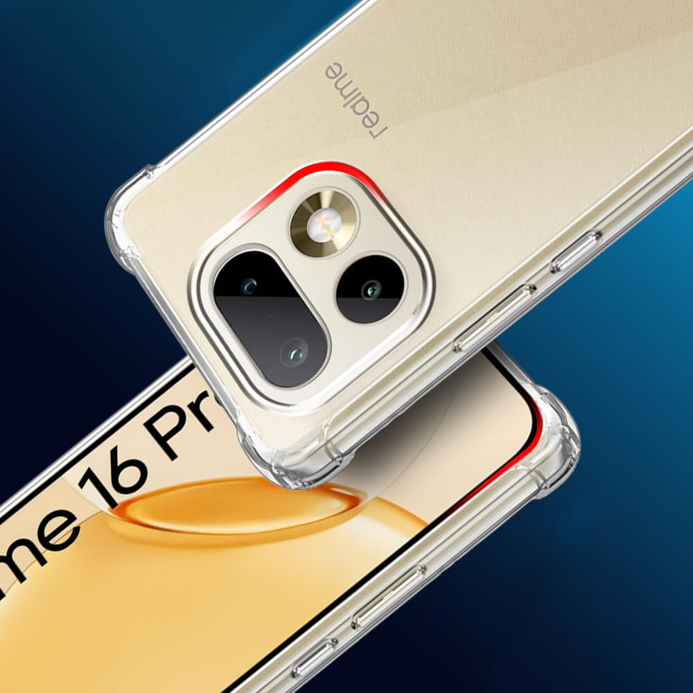 Etui til Realme 16 Pro, Techsuit, Shockproof Clear, Gennemsigtig