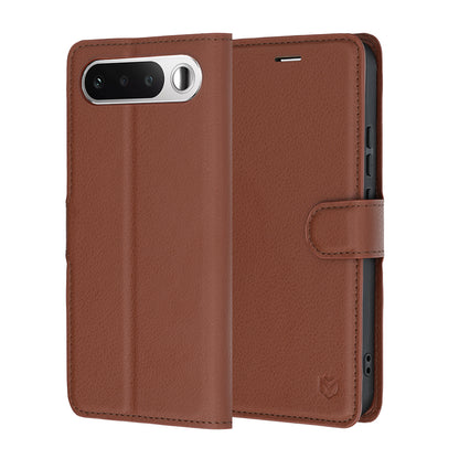 Cover til Realme 16, Techsuit, Leather Folio, Brun