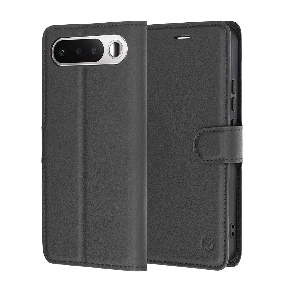 Cover til Realme 16, Techsuit, Leather Folio, Sort