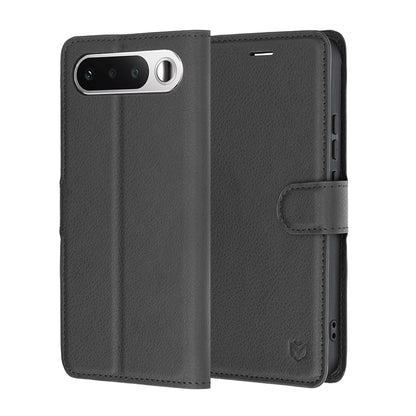 Cover til Realme 16, Techsuit, Leather Folio, Sort