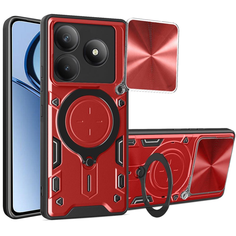 Cover til Realme C63 / C61, Techsuit, CamGuard Pro, Rød