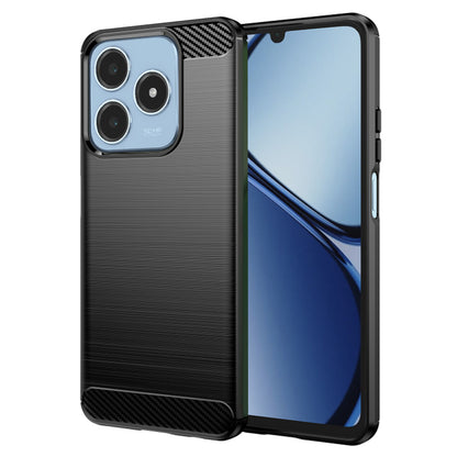 Cover til Realme C63 / C61, Techsuit, Carbon, Sort