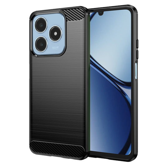 Cover til Realme C63 / C61, Techsuit, Carbon, Sort