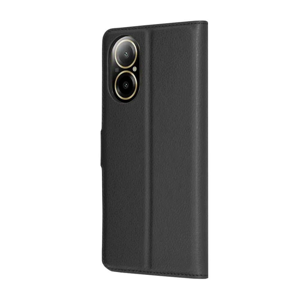 Cover til Realme C67 4G, Techsuit, Leather Folio, Sort