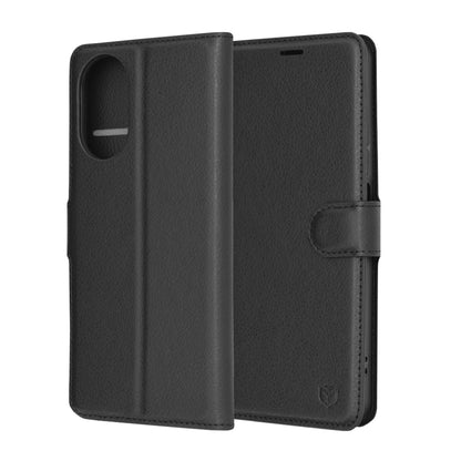 Cover til Realme C67 4G, Techsuit, Leather Folio, Sort