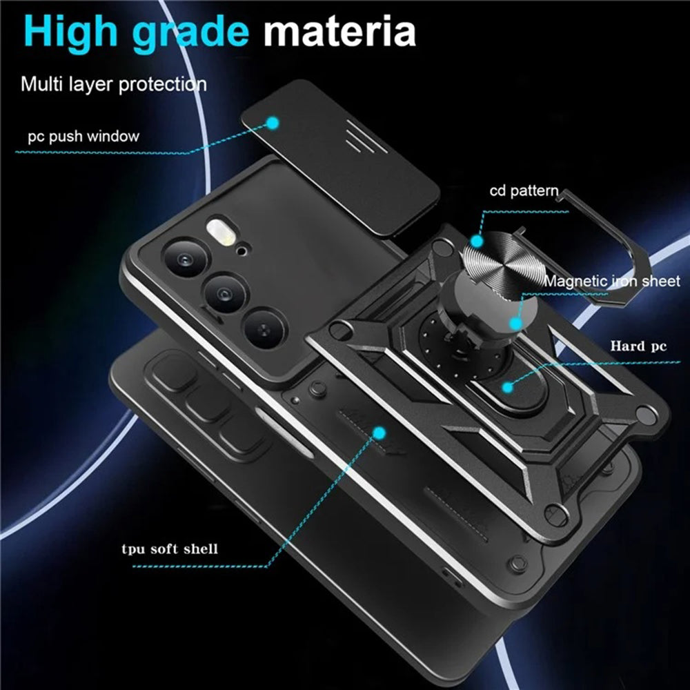Cover til Realme C75 5G / 14x, Techsuit, CamShield, Sort