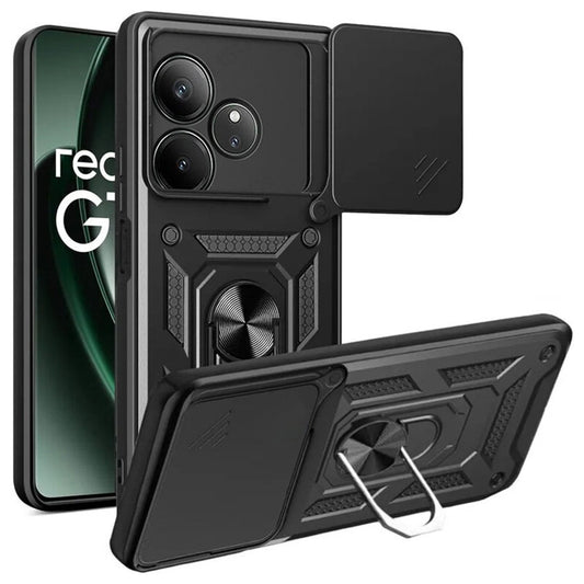 Cover til Realme GT 6T / GT 6, Techsuit, CamShield, Sort