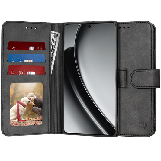Cover til Realme GT 6T / GT 6, Techsuit, Diary Book, Sort
