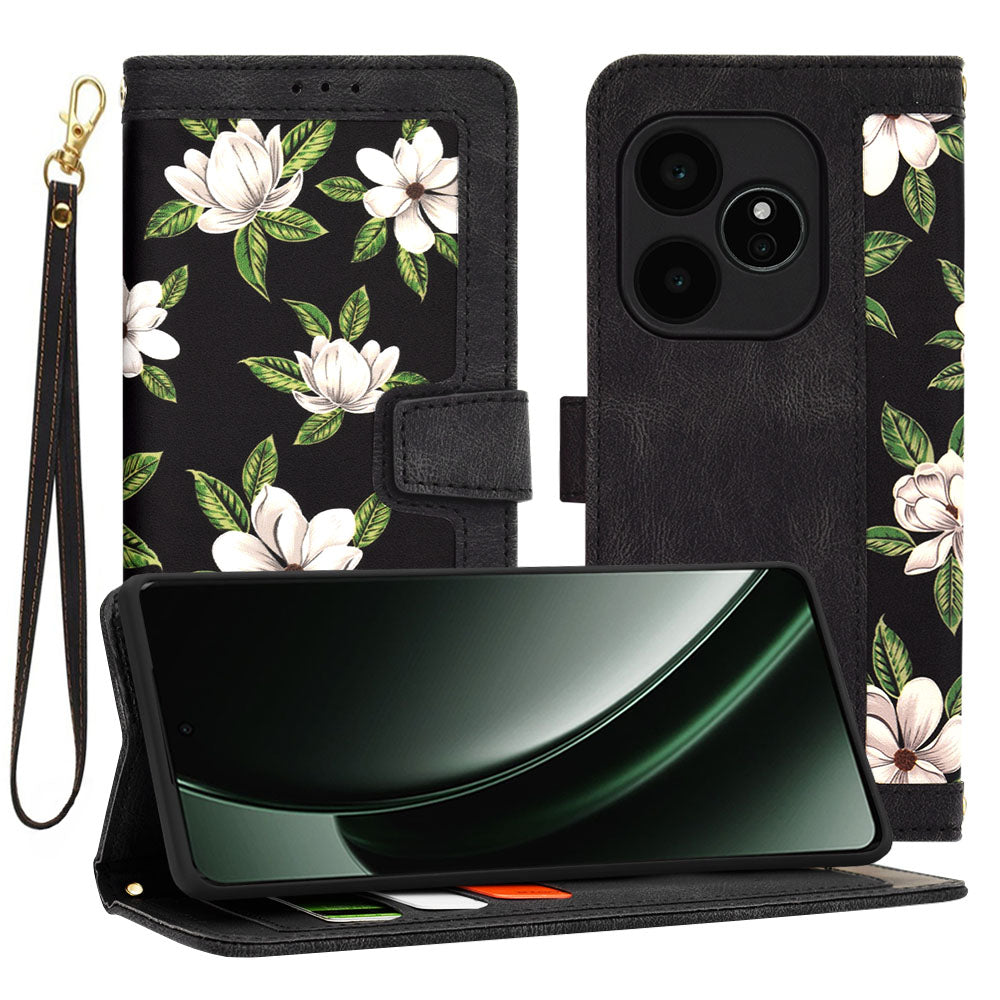 Cover til Realme GT 6T / GT 6, Techsuit, FlipCraft, Sort