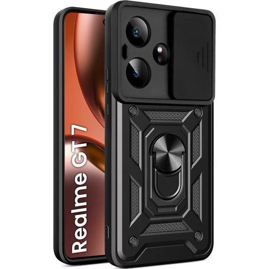 Cover til Realme GT 7, Techsuit, CamShield, Sort
