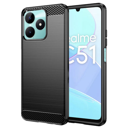 Cover til Realme Note 50 / C51, Techsuit, Carbon, Sort
