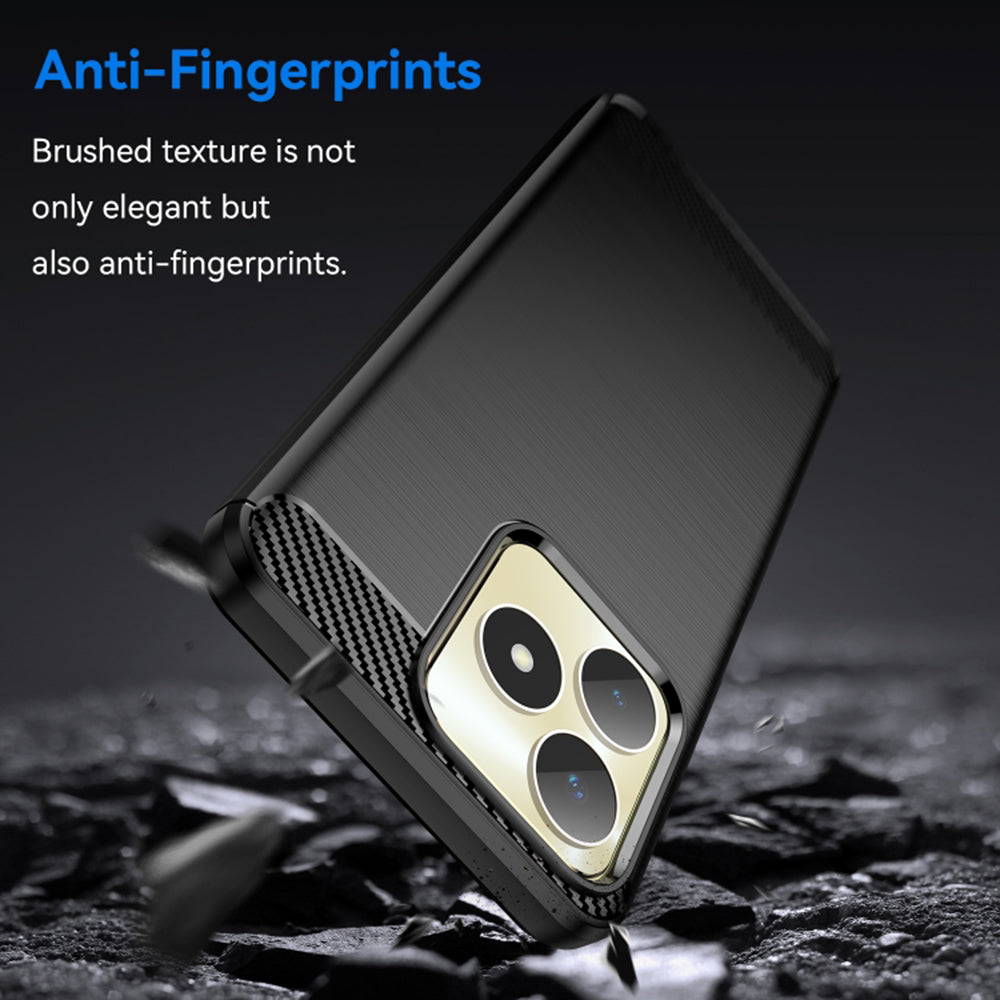 Cover til Realme Note 50 / C51, Techsuit, Carbon, Sort