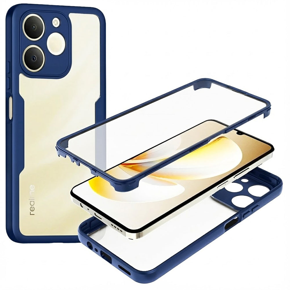 Etui til Realme Note 70T, Techsuit, ColorVerse 360, Blå