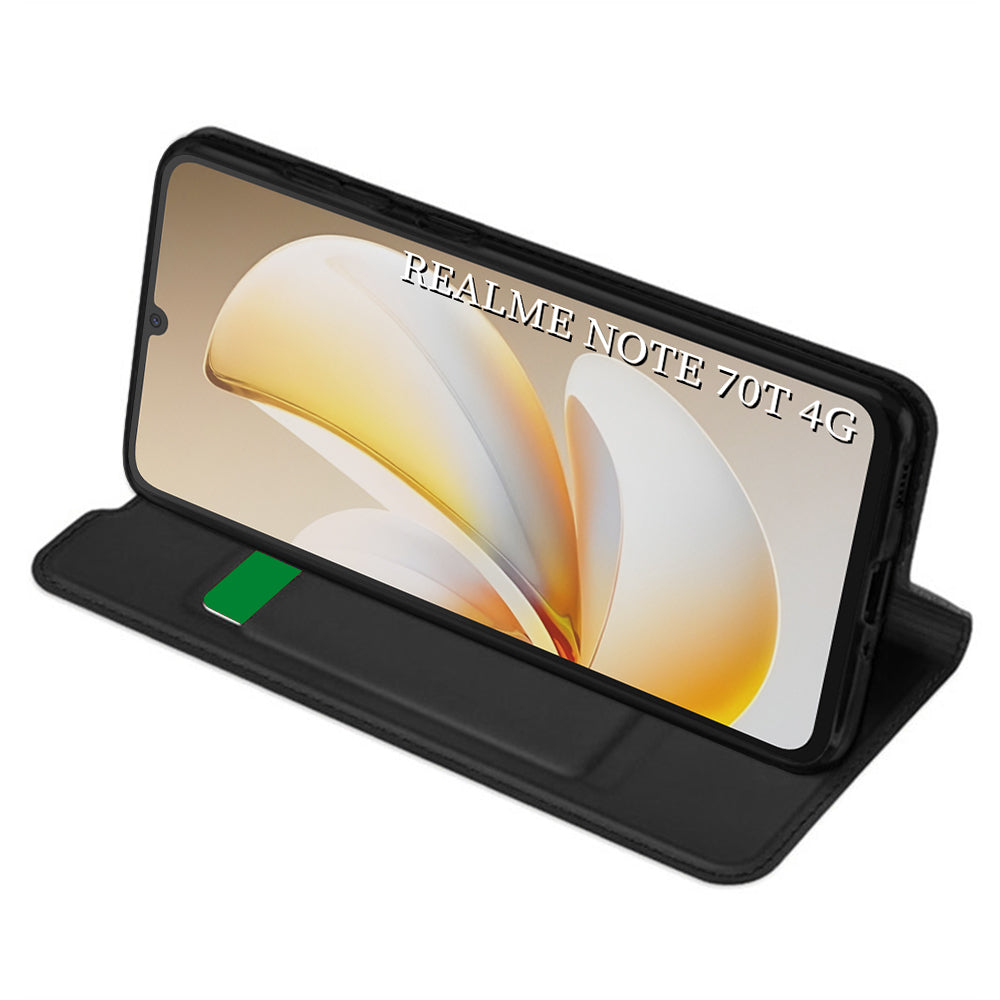 Etui til Realme Note 70T, Techsuit, Magskin Book, Sort