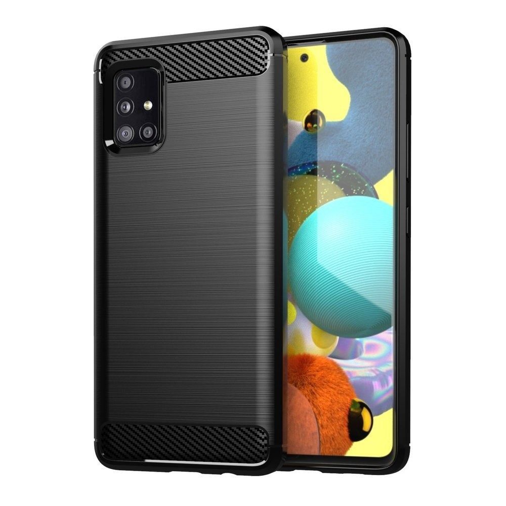 Cover til Samsung Galaxy A71 A715, OEM, Carbon, Sort