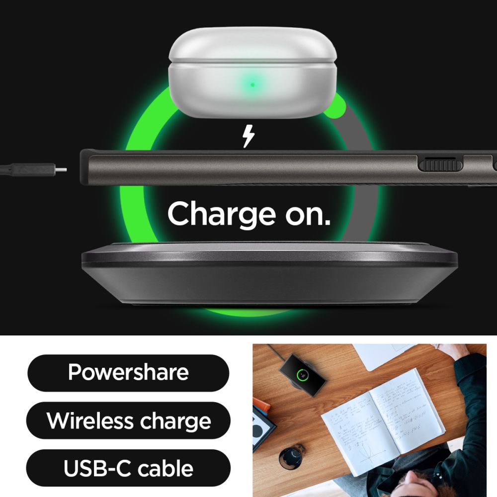 Etui til Samsung Galaxy S24 Ultra S928, Spigen, Neo Hybrid, Grå ACS07305