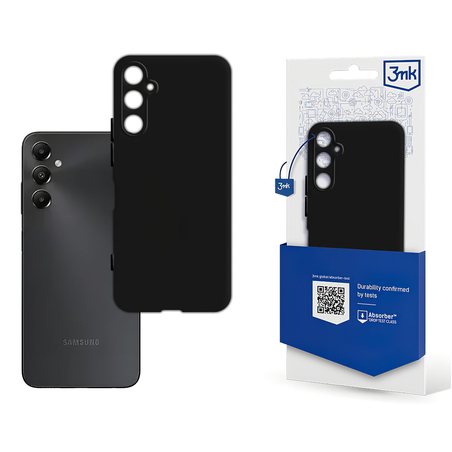 Cover til Samsung Galaxy A05s A057, 3MK, Mat Sort