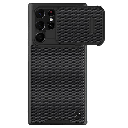 Pung til Samsung Galaxy S22 Ultra 5G S908, Nillkin, Textured S, Marineblå 