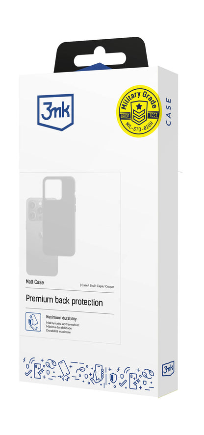 Etui til Samsung Galaxy A16 5G A166 / A16 4G A165, 3MK, Mat Sort