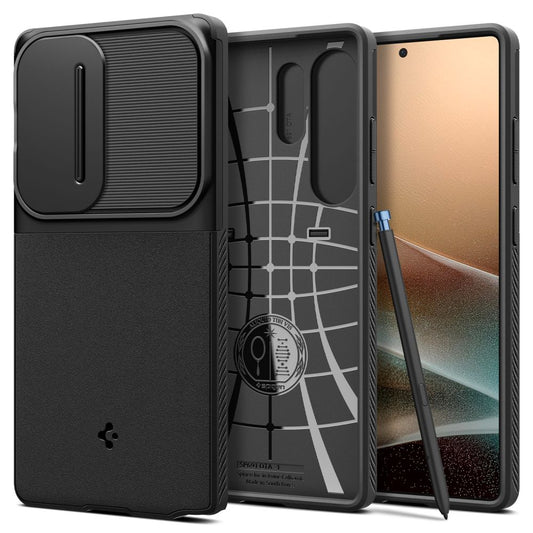 Etui til Samsung Galaxy S25 Ultra S938, Spigen, OPTIK ARMOR, Sort ACS08969