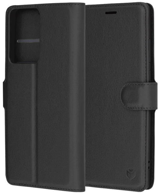Cover til Samsung Galaxy A56 A566, Techsuit, Leather Folio, Sort