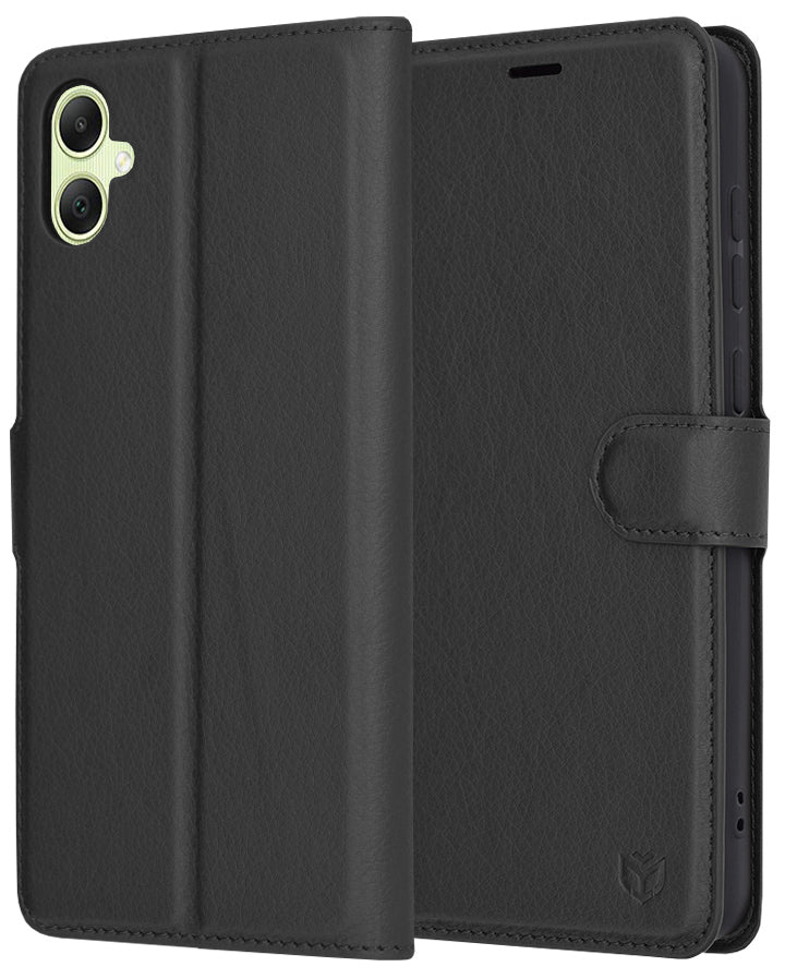 Cover til Samsung Galaxy A05 A055, Techsuit, Leather Folio, Sort