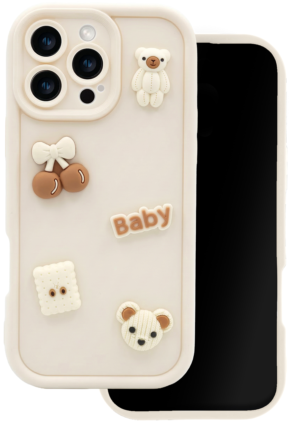 Cover til Samsung Galaxy A56 A566 / A36 A366, OEM, Ultra Trendy 3D Bear, Beige