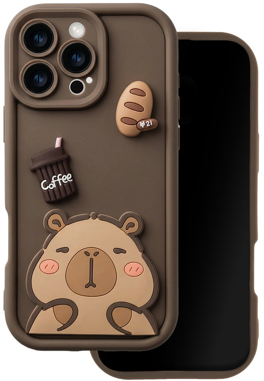 Cover til Samsung Galaxy S25 Ultra S938, OEM, Ultra Trendy 3D Capybara, Brun