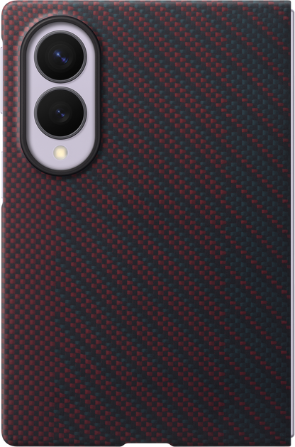 Cover til Samsung Galaxy Z Fold8 F971, Carbon Magnet Case, Rød EF-KF971SREGWW
