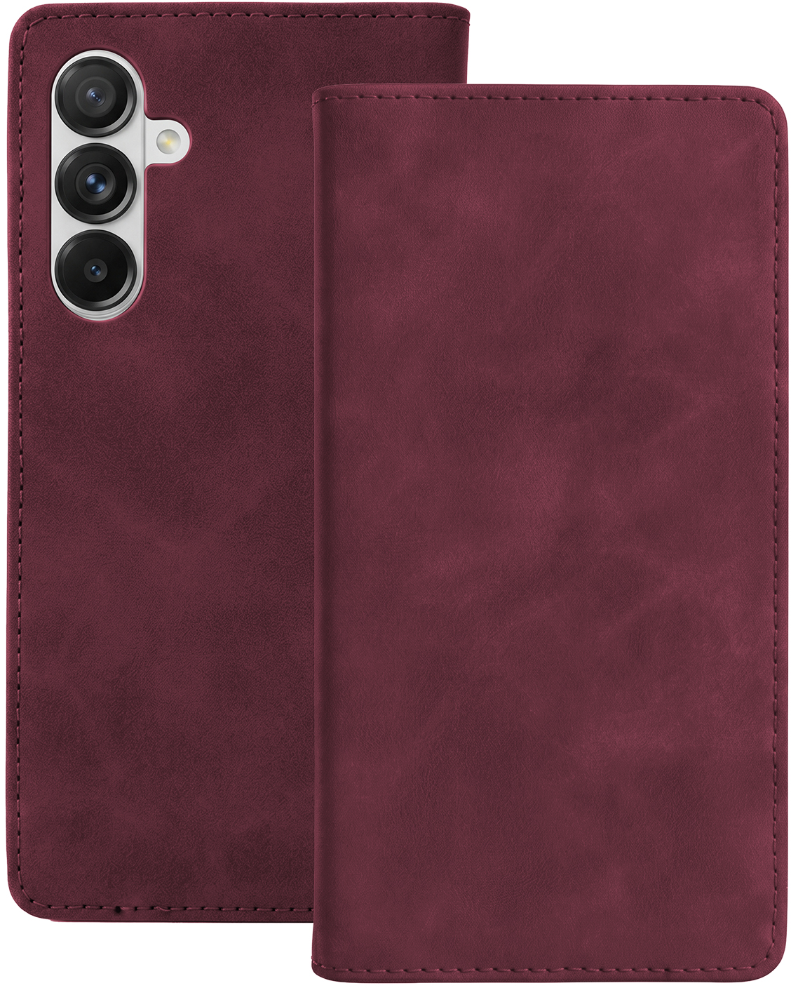 Etui til Samsung Galaxy A18 5G A186 / A17 4G A175 / A17 5G A176 / A26 A266, OEM, Smart Suede, bordeauxfarvet