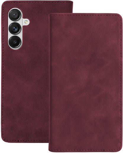 Etui til Samsung Galaxy A18 5G A186 / A17 4G A175 / A17 5G A176 / A26 A266, OEM, Smart Suede, bordeauxfarvet