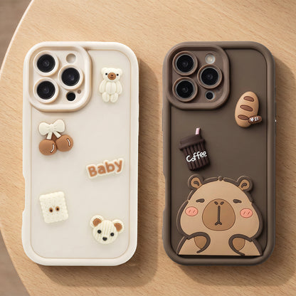 Cover til Samsung Galaxy S25 Ultra S938, OEM, Ultra Trendy 3D Capybara, Brun