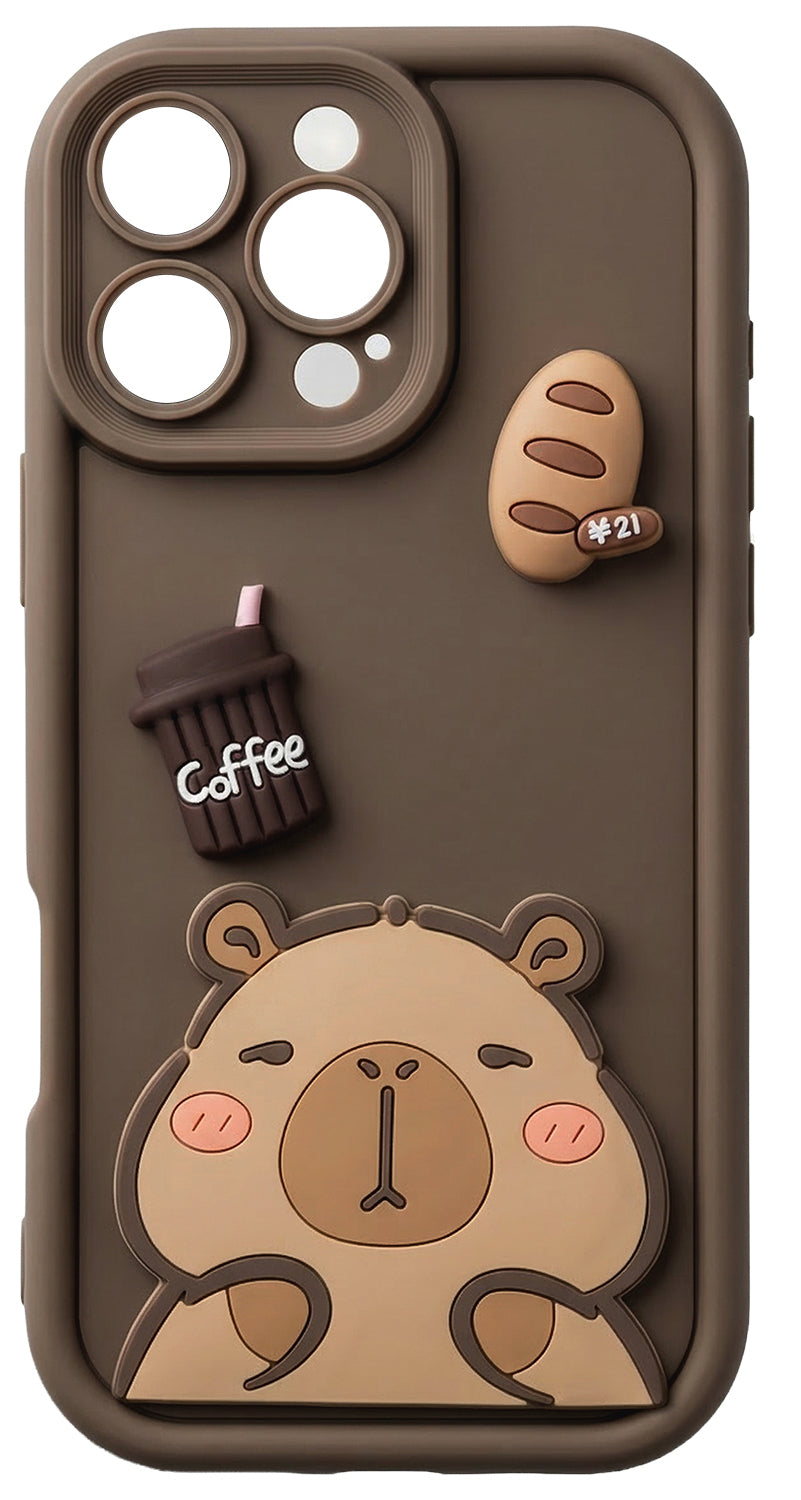 Cover til Samsung Galaxy S25 Ultra S938, OEM, Ultra Trendy 3D Capybara, Brun