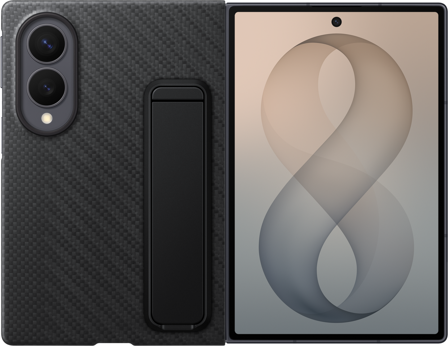 Cover til Samsung Galaxy Z Fold8 F971, Carbon Standing, Sort EF-XF971SBEGWW