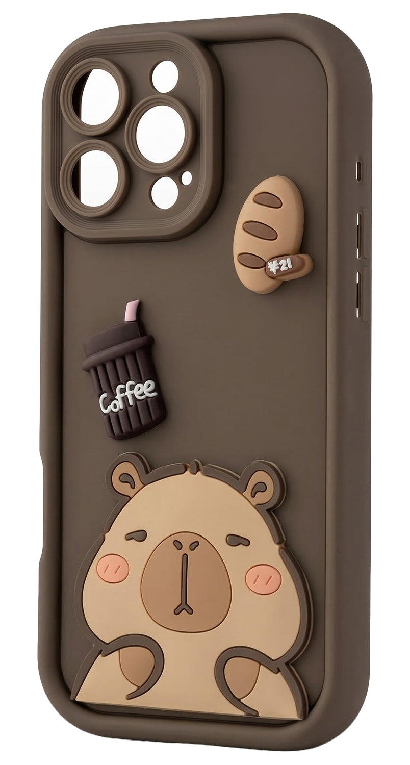 Cover til Samsung Galaxy S25 Ultra S938, OEM, Ultra Trendy 3D Capybara, Brun